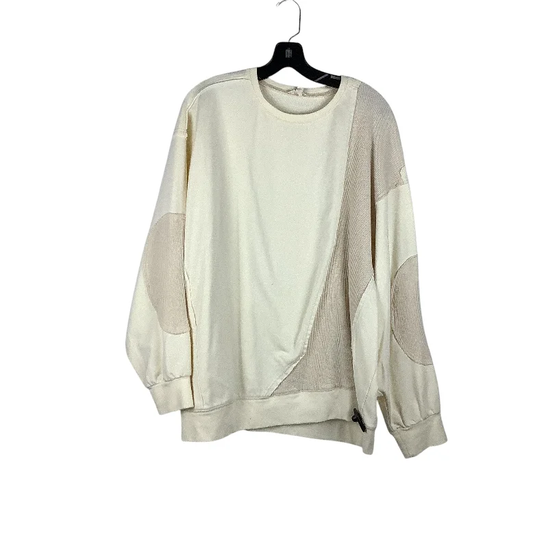 Top Long Sleeve By Clothes Mentor In Cream, Size: 1x