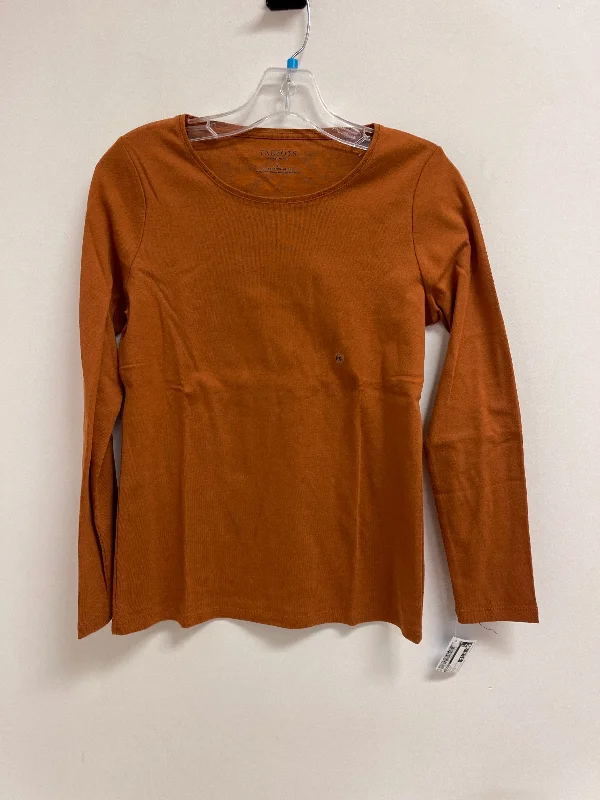 Top Long Sleeve By Talbots In Brown, Size: S