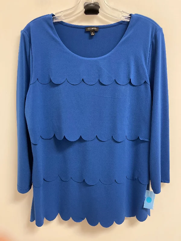 Top Long Sleeve By Talbots In Blue, Size: M