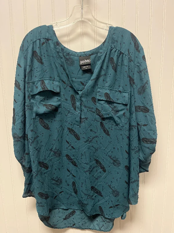 Top 3/4 Sleeve By Torrid In Teal, Size: 3x