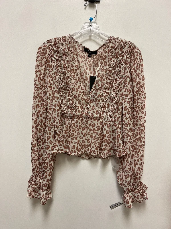 Top Long Sleeve By Lulus In Animal Print, Size: S