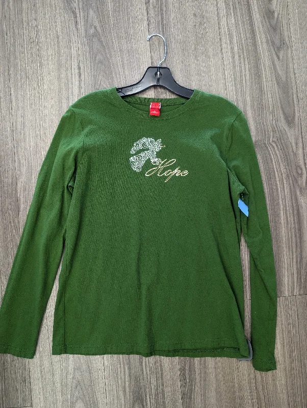 Top Long Sleeve By Clothes Mentor In Green, Size: L