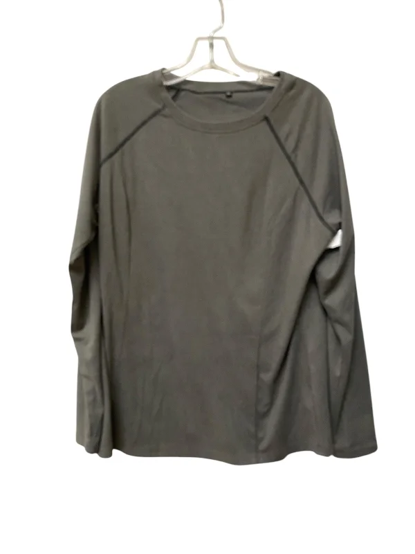 Top Long Sleeve By Clothes Mentor In Grey, Size: 2x