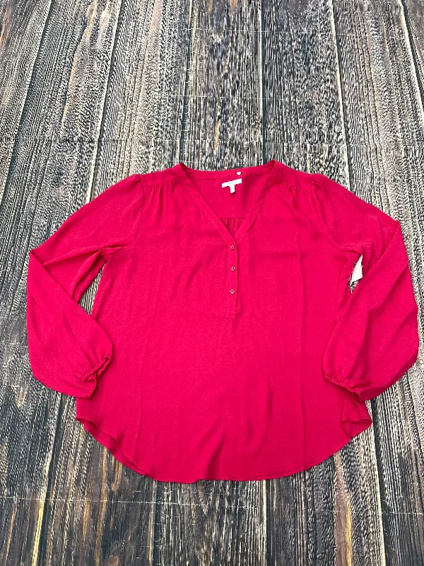 Top Long Sleeve By Maurices In Pink, Size: L