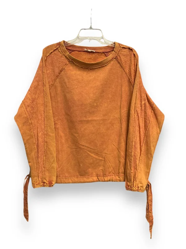 Top Long Sleeve By Oli & Hali In Orange, Size: M