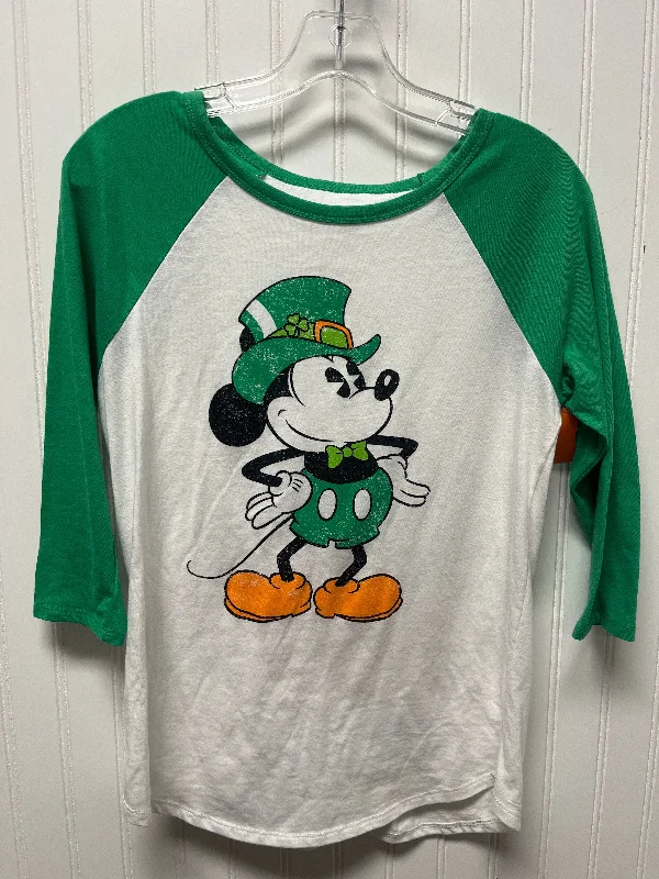 Top 3/4 Sleeve By Disney Store In White, Size: M