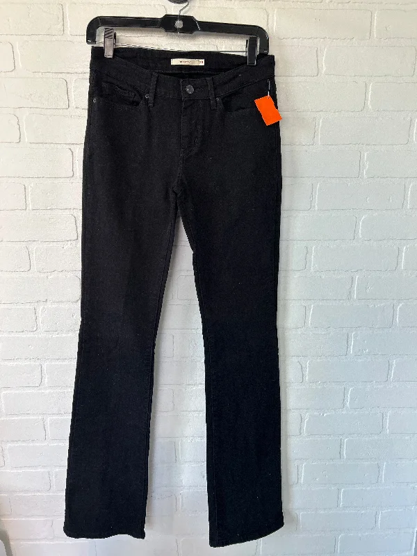 Black Denim Jeans Boot Cut Levis, Size 6