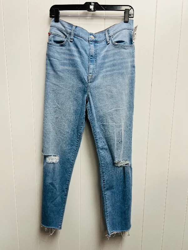 Blue Denim Jeans Wide Leg Hudson, Size 10