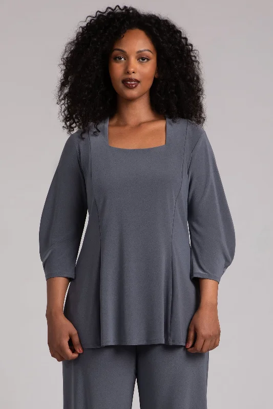 Lantern Tunic | Melange Gunmetal