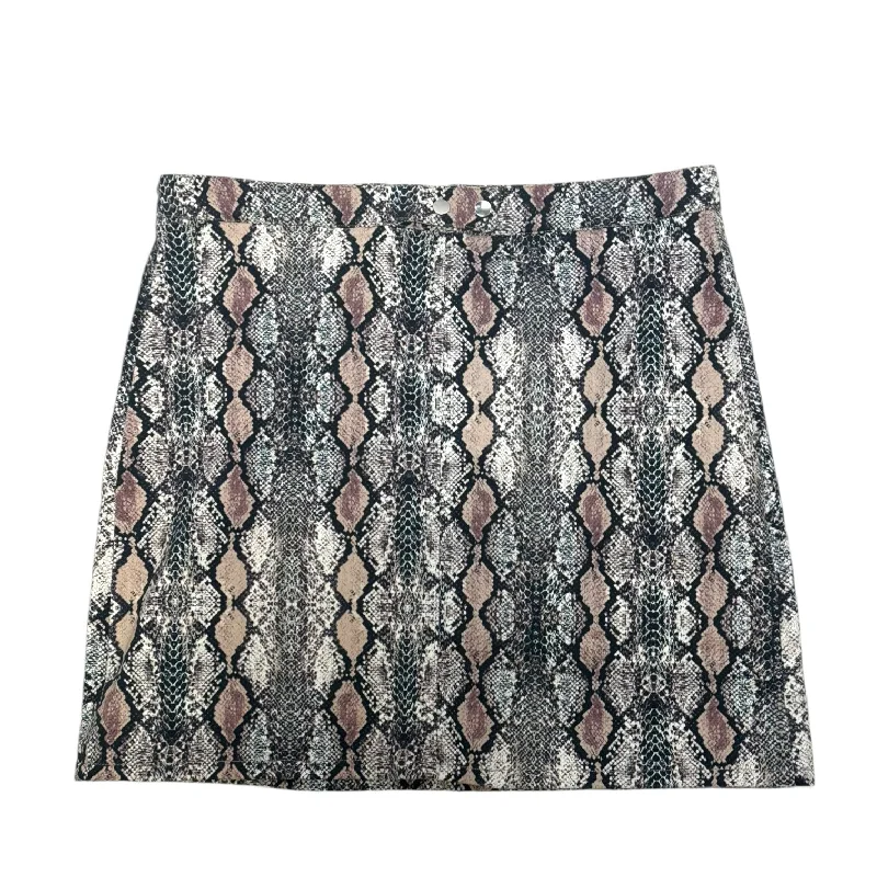 Skirt Mini & Short By A Beautiful Soul In Snakeskin Print, Size: 18