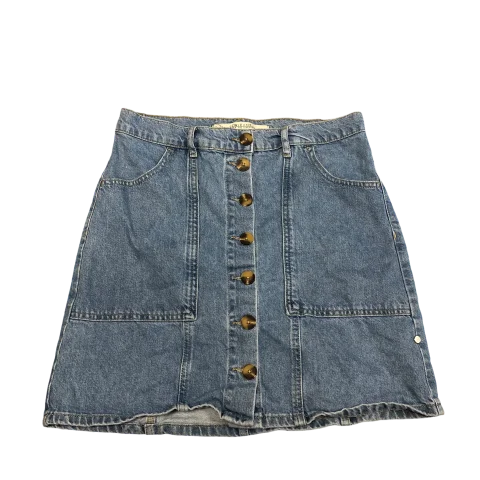 Skirt Mini & Short By Cmc In Blue Denim, Size: 8