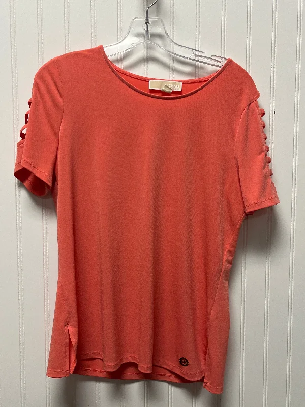 Top Short Sleeve By Michael By Michael Kors In Orange, Size: M