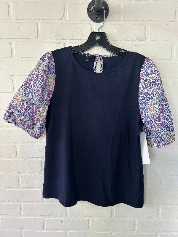 Top Short Sleeve By Talbots In Blue & Purple, Size: Mp