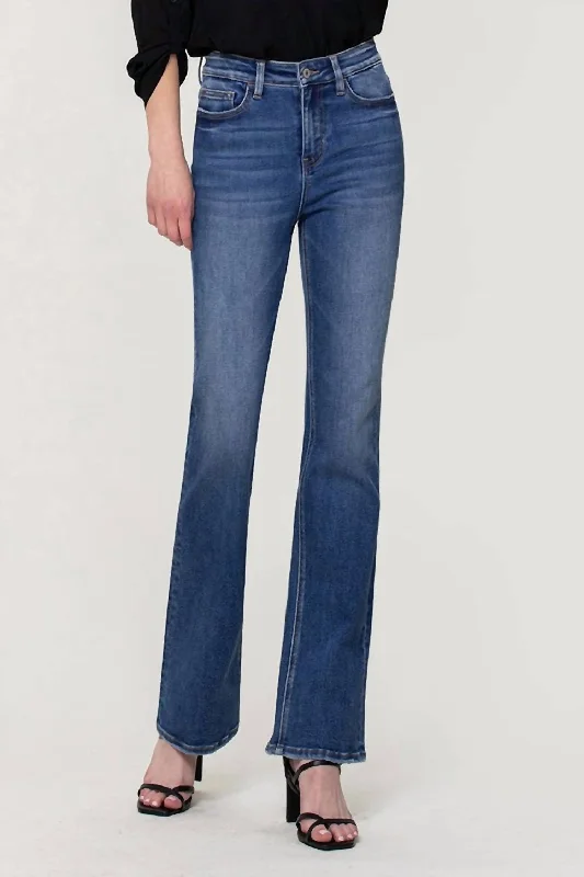 Ellie High Rise Stretch Slim Bootcut Jean In Walking On Sunshine