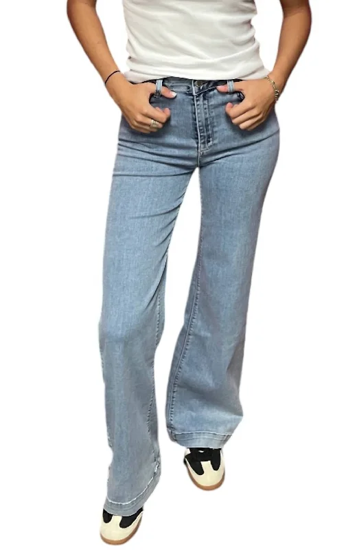 Jesse High Rise Wide Leg Jeans In Blue