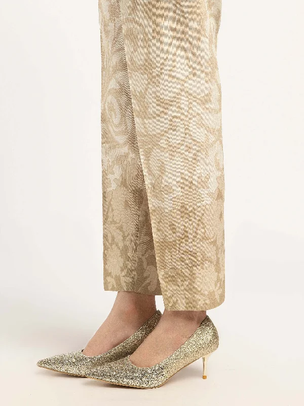 Printed Khaddar Trousers