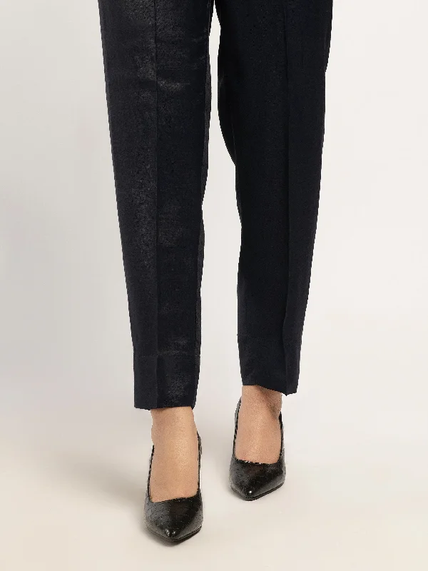 Plain Raw Silk Trousers