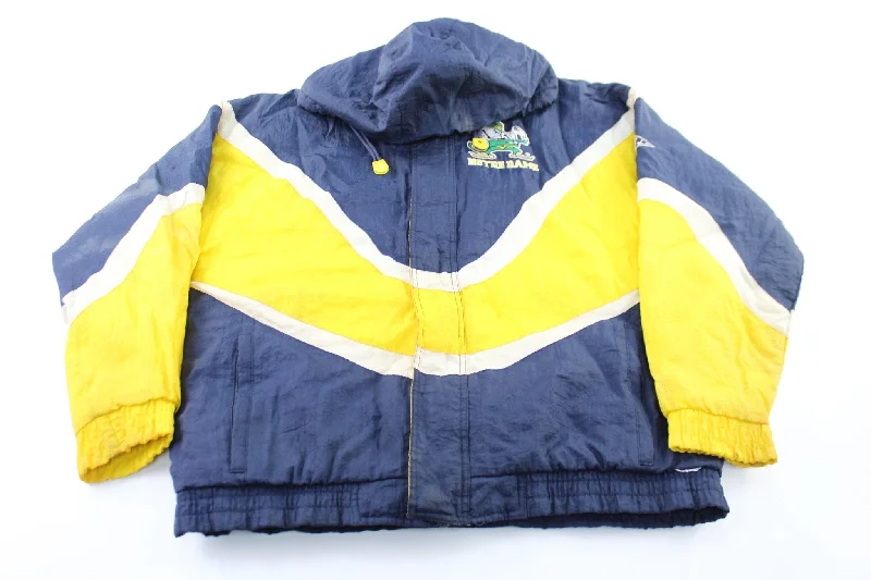 90's Notre Dame Embroidered Zip Up Jacket