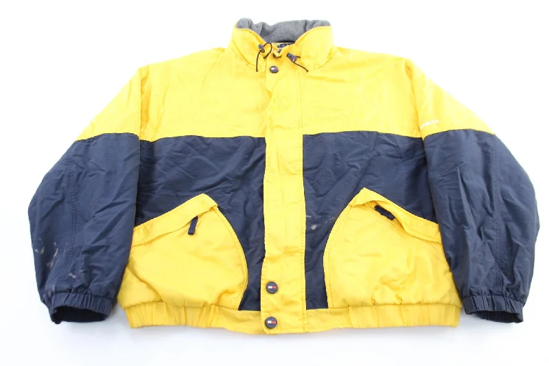 90's Tommy Hilfiger Navy Blue & Yellow Zip Up Jacket