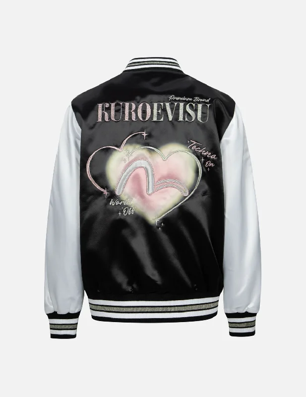 EK Gem Embroidery and Seagull Appliqué Oversized Souvenir Jacket