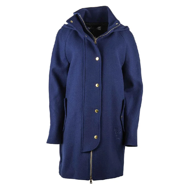 Blue Wool Women Coat