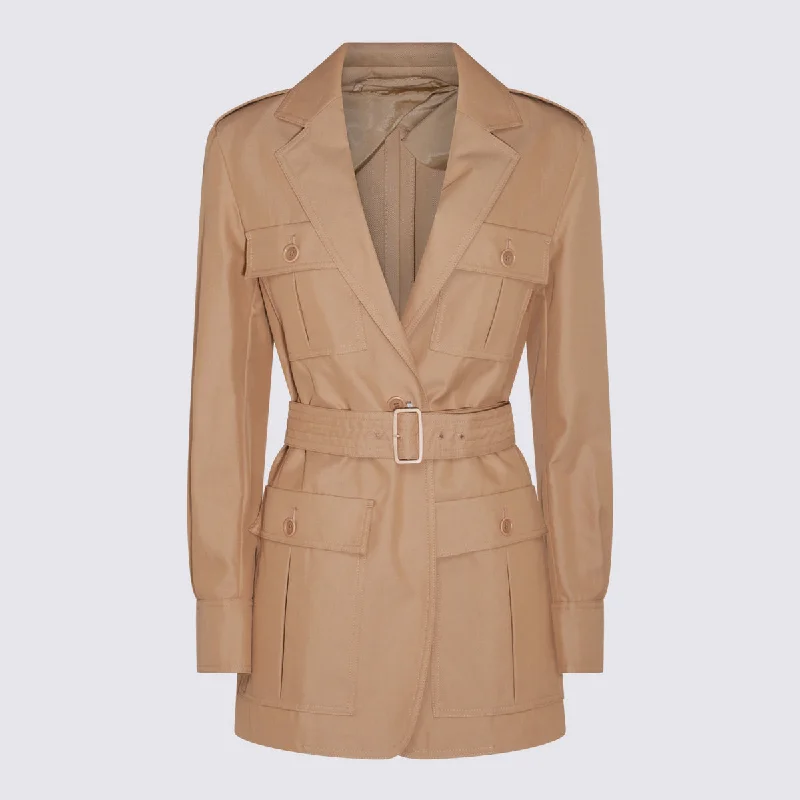 Max Mara Jackets Leather Brown