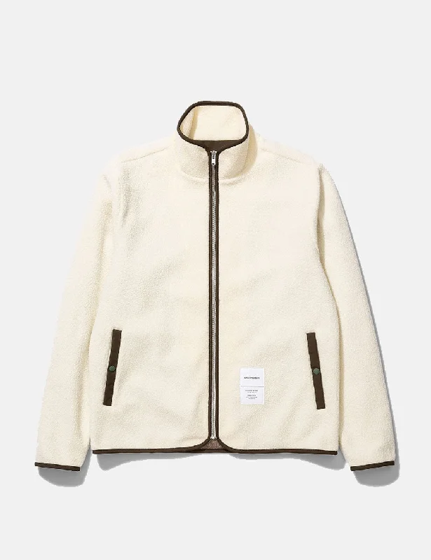 Norse Projects Frederik Tab Series Fleece Jacket - Ecru White