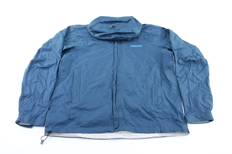 Patagonia Logo Patch Blue Zip Up Jacket