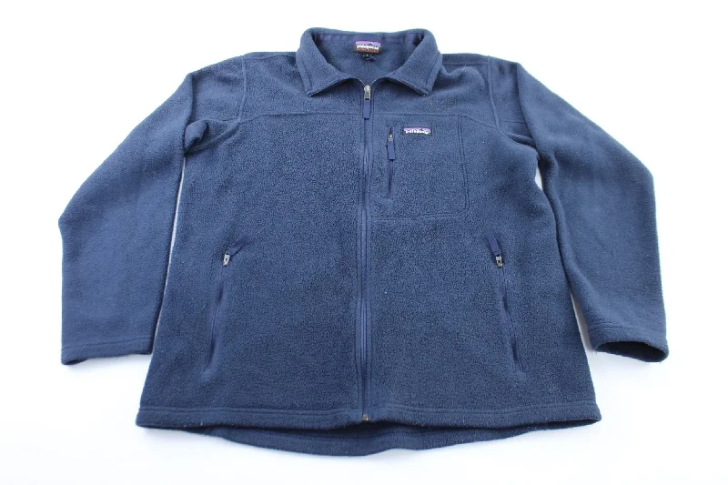 Patagonia Logo Patch Navy Blue Zip Up Jacket