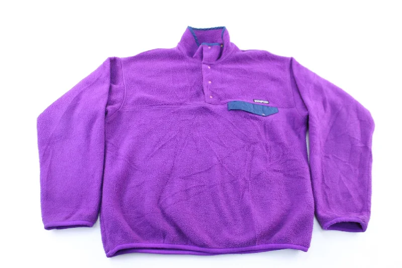 Patagonia Logo Patch Purple Pullover Jacket