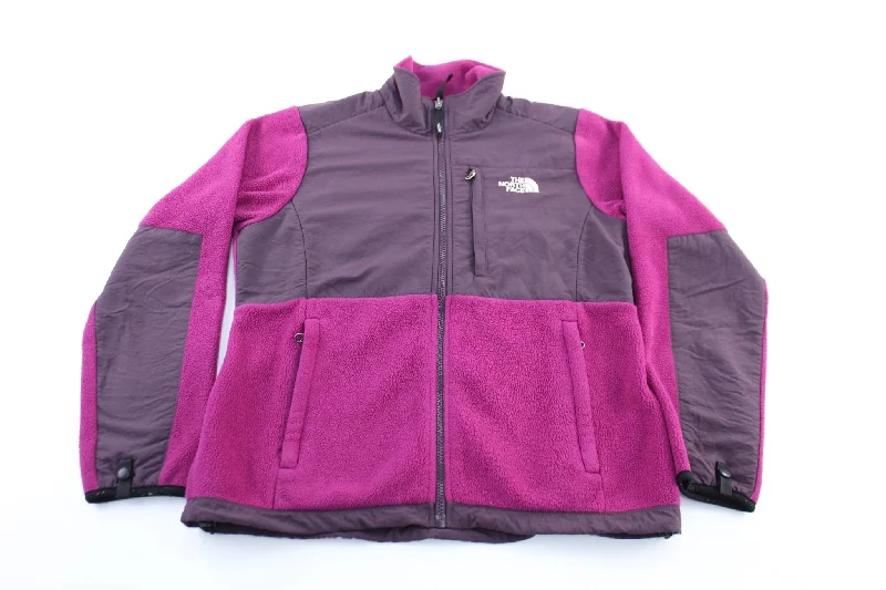 Women's The North Face Embroidered Logo Purple Zip Up Jacket