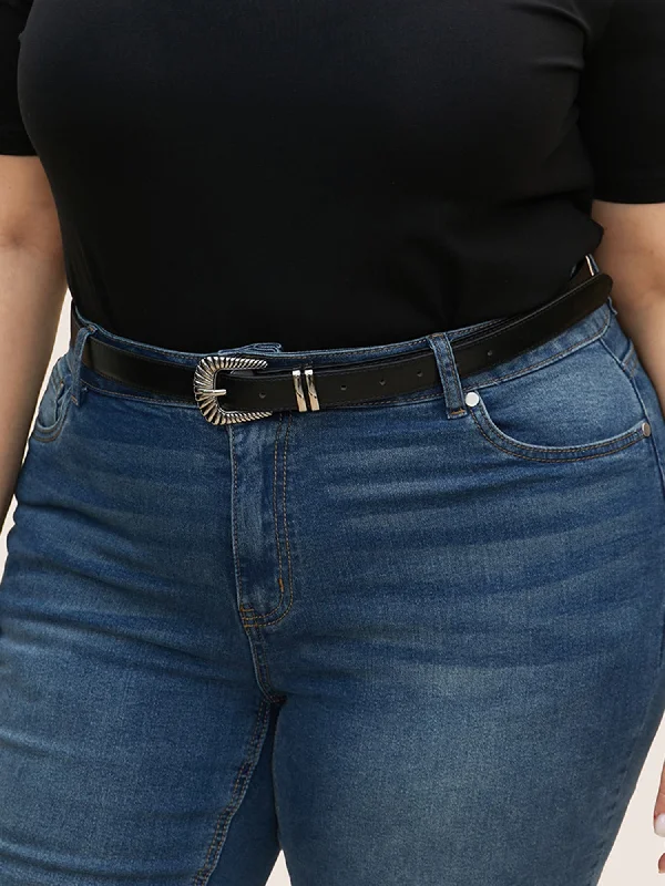 Simple Metal Detail Belt