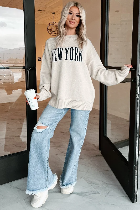 The Big Apple Graphic Sweater (Cream)