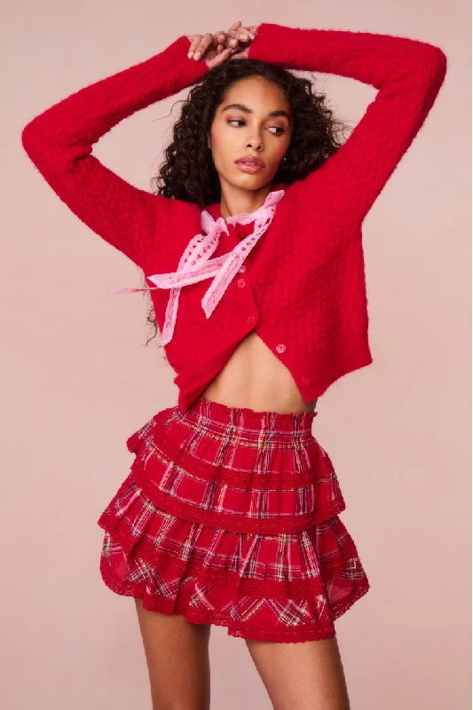 Ruffle Mini Tartan Skirt