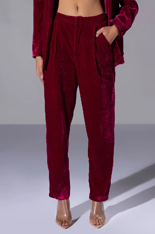 PRETTY IN VELVET WIDE LEG TROUSER