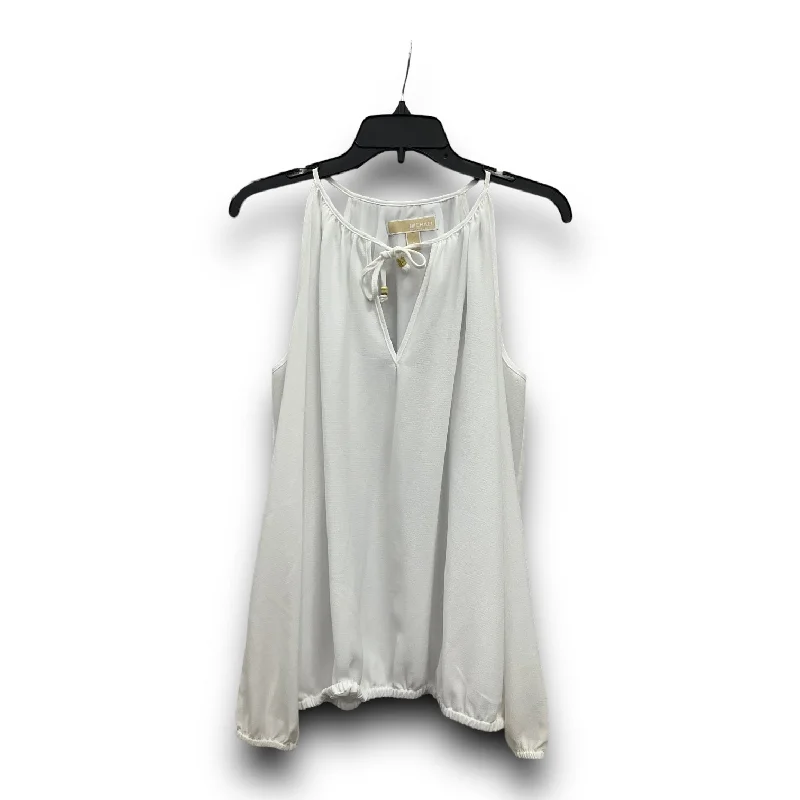 White Blouse Long Sleeve Michael By Michael Kors, Size L