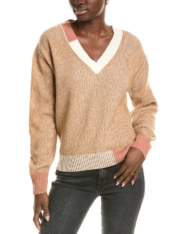 Brodie Cashmere Wool & Cashmere-Blend Plaited Color Pop Jumper