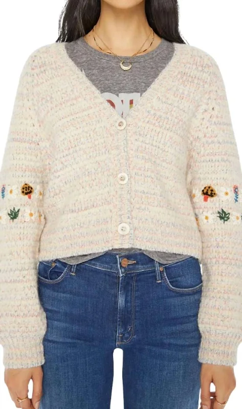 Raglan Bell Cardigan In Dont Eat The Daises