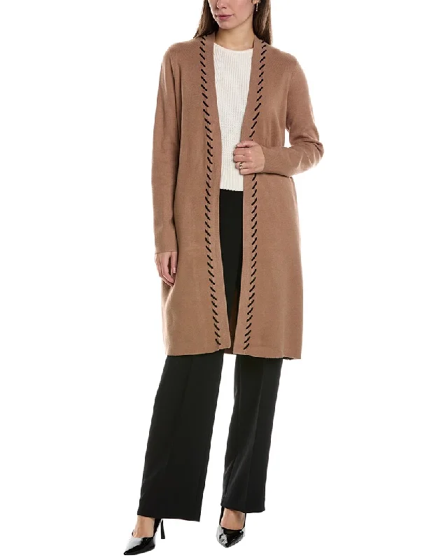 T Tahari Whipstitch Cardigan